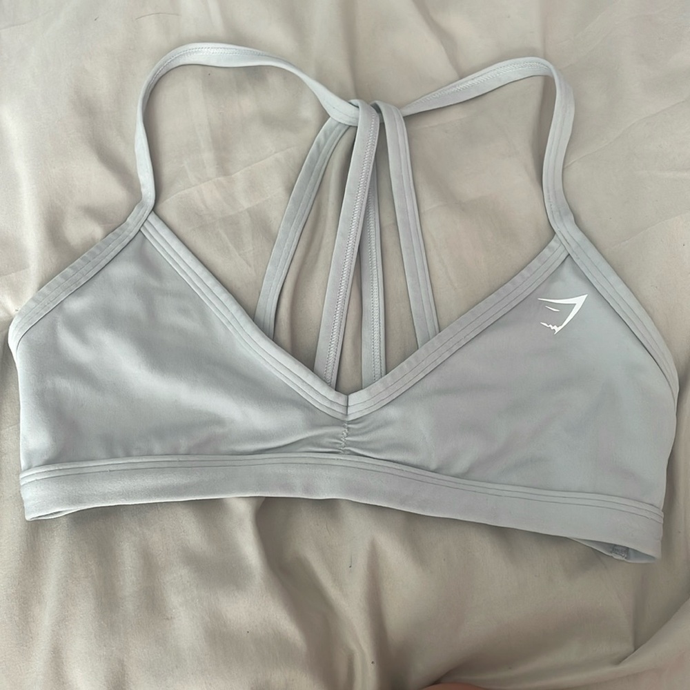 Grey gymshark sports bra